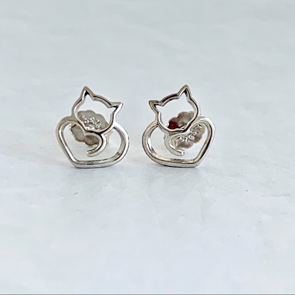 🆕Cat Earrings Sterling Silver